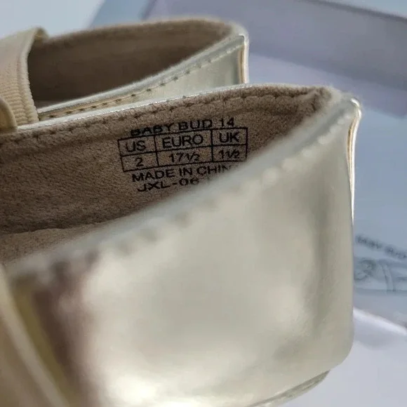 Stuart weitzman gold flower dressy ballet flats infant crib soft sole shoe  2 - Picture 6 of 6